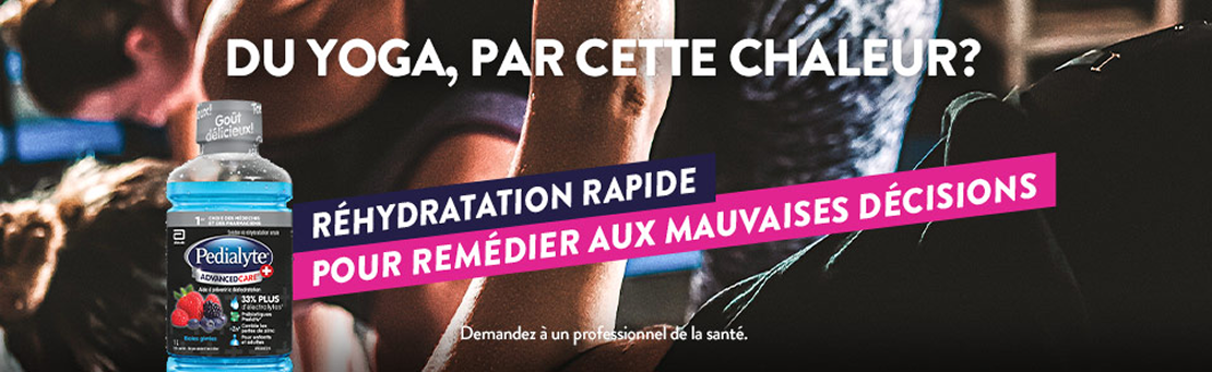 Réhydratation rapide pour remédier aux mauvaises décisions. Pedialyte® pour adultes.