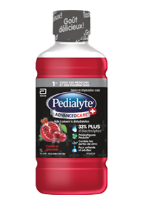 Boisson d'électrolytes Pedialyte AdvancedCare Plus avec prébiotiques – cerise et grenade